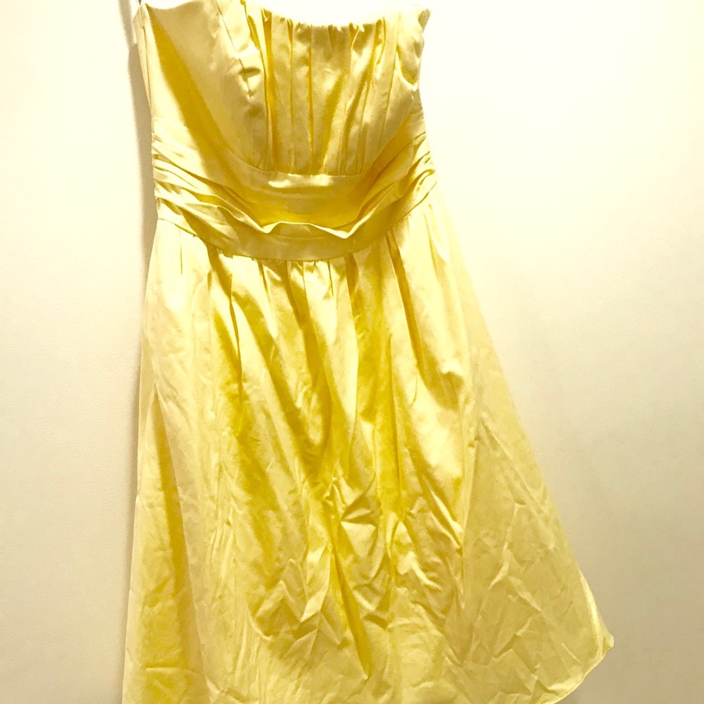 David’s Bridal Canary Bridesmaids Dress